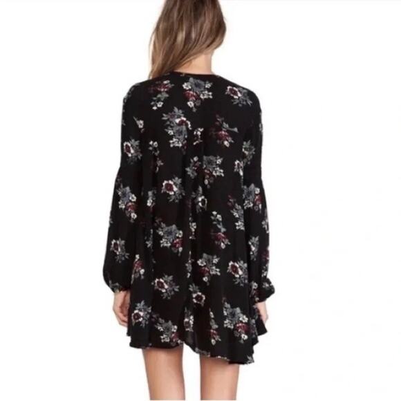 Free People Black Raven Combo Tree Swing Top Sz XS - Picture 9 of 11